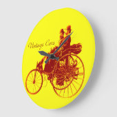 Vintage Cars Ansammlung Große Wanduhr (Winkel)