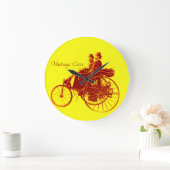 Vintage Cars Ansammlung Große Wanduhr (Zuhause)