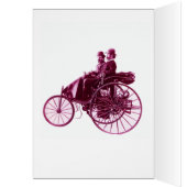 Vintage Cars Ansammlung, lila rosa violett weiß (Innen (Links))