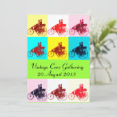 ViNTAGE CARS ANSAMMLUNG POP ART Einladung (Stehend Vorderseite)
