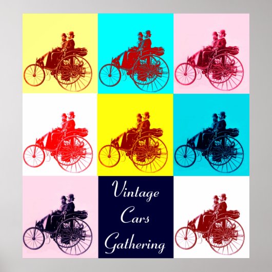 ViNTAGE CARS ANSAMMLUNG POP ART Poster (Vorne)