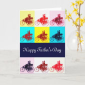 Vintage Cars Ansammlung Pop Art Vatertag Karte (Gelbe Blume)