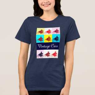 Vintage Cars Ansammlung Pop Tri-Blend Shirt