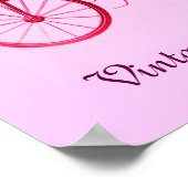 Vintage Cars Ansammlung, rosa Fuchsienviolett Poster (Ecke)