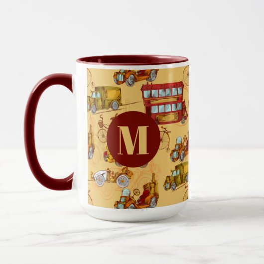 Vintage Cars, Buses & Bikes Tasse (Links)