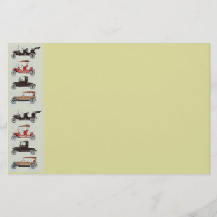 VINTAGE CARS CLASSIC AUTO RESTORATION Graugelb Briefpapier