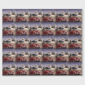 Vintage Cars, Classic Sedans Road Trip on Freeway Geschenkpapier (Flach)