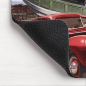 Vintage Cars, Classic Sedans Road Trip on Freeway Mousepad (Ecke)