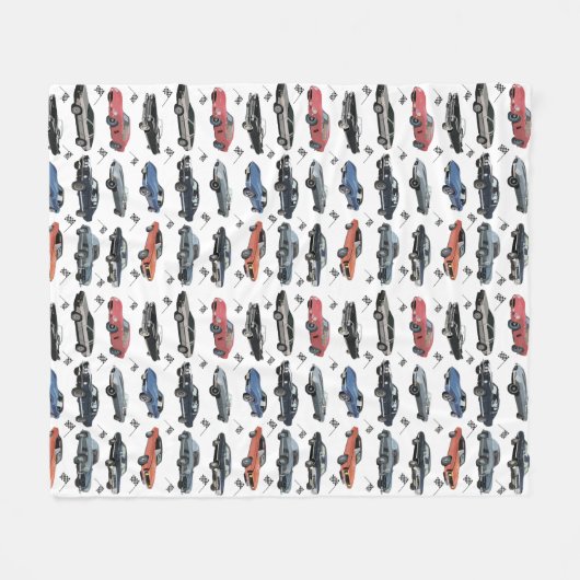 Vintage Cars Fleecedecke (Vorderseite (Horizontal))