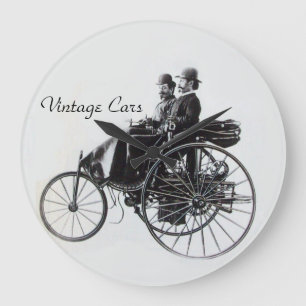 Vintage Cars Gathering Große Wanduhr