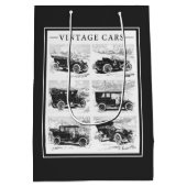 Vintage Cars Geschenktaschen Mittlere Geschenktüte (Rückseite)