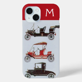 VINTAGE CARS GRAD ROTES MONOGRAM Case-Mate iPhone HÜLLE