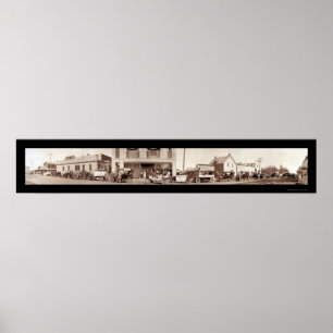Vintage Cars Maddock ND Foto 1913 Poster