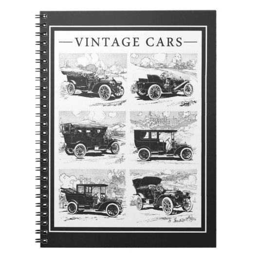 Vintage Cars Notebook Notizblock (Vorderseite)