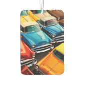 Vintage Cars Pattern Autolufterfrischer (Rückseite)