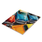 Vintage Cars Pattern Fliese (Seite)