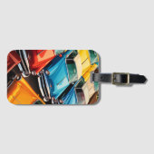Vintage Cars Pattern Gepäckanhänger (Vorderseite (Horizontal))