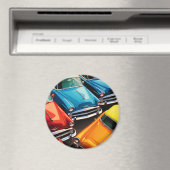 Vintage Cars Pattern Magnet (In Situ (Geschirrspüler))