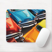 Vintage Cars Pattern Mousepad (Mit Mouse)