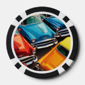 Vintage Cars Pattern Pokerchips (Rückseite)