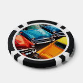 Vintage Cars Pattern Pokerchips (Einzeln)