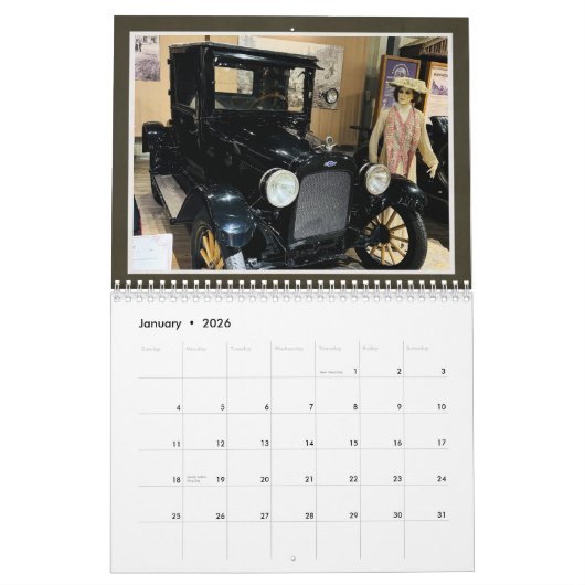 Vintage Cars Photo Kalender (Jan 2026)