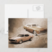 Vintage Cars Postkarten (Vorne/Hinten)