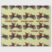 VINTAGE CARS Rot-Gelb Geschenkpapier (Flach)