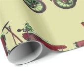 VINTAGE CARS Rot-Gelb Geschenkpapier (Rolleneckpunkt)