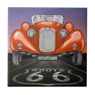 Vintage Cars - Route 66 - SRF Fliese