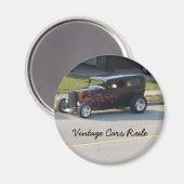Vintage Cars Rule Magnet (Vorderseite/Rückseite)