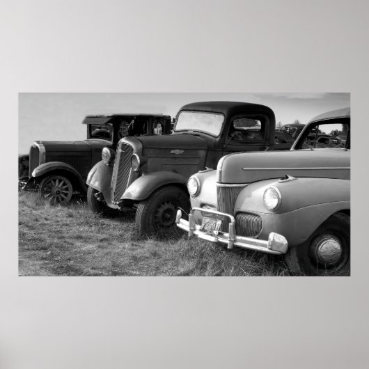 Vintage Cars & Trucks Poster (Vorne)