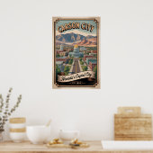 Vintage Carson City Nevada Retro-Reise Poster (Küche)