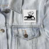 Vintage Cartoon Classic Car Retro Comic Button (Beispiel)