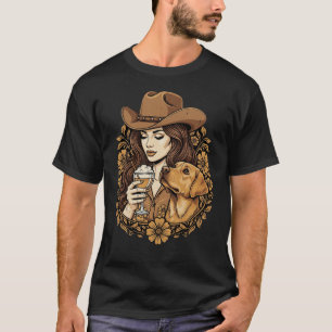Vintage-Cartoon Frau & Hund Liebe Treuer Bester Fr T-Shirt