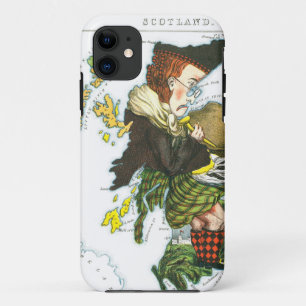 Vintage Cartoon-Karte von Schottland Case-Mate iPhone Hülle