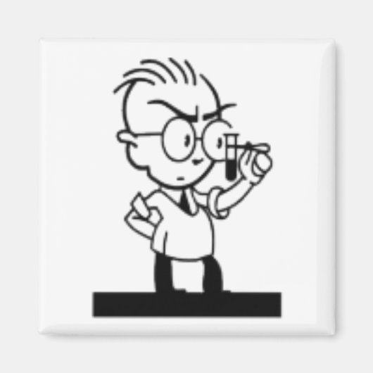 Vintage Cartoon-Retrochemie-Comic Magnet (Vorne)