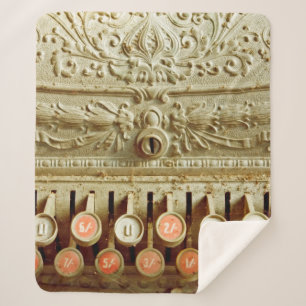 Vintage cash register, covered in dust and cobweb sherpadecke