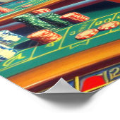 Vintage-Casino-Frau Poster (Ecke)
