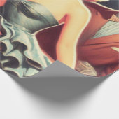 Vintage Casino Illustration Geschenkpapier (Ecke)