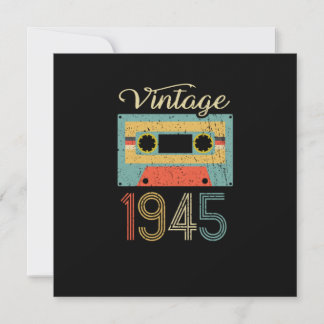 Vintage Cassette 1945 77. Geburtstag 77 Jahre Gesc Einladung