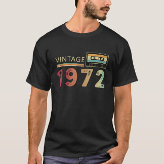Vintage Cassette 1972 Geburtstag 50 Jahre alt für T-Shirt
