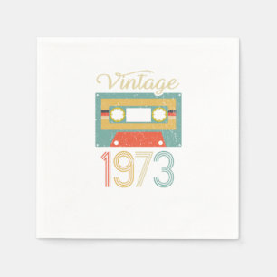 Vintage Cassette 1973 49. Geburtstag 49 Jahre Gesc Serviette