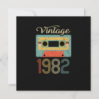 Vintage Cassette 1982 40. Geburtstag 40 Jahre Gesc Einladung