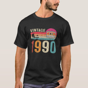 Vintage Cassette 1990 Geboren 32. Geburtstag T-Shirt