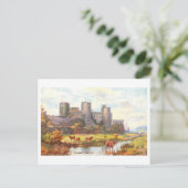 Vintage Castle Conwy  Postkarte (Stehend Vorderseite)