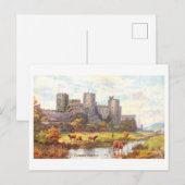 Vintage Castle Conwy  Postkarte (Vorne/Hinten)