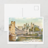 Vintage Castle Conwy Postkarte (Vorne/Hinten)