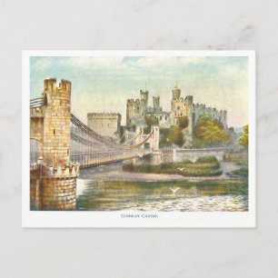 Vintage Castle Conwy Postkarte