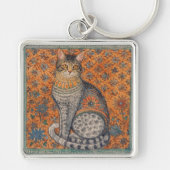 Vintage Cat, Cat Motif Art , Classic  Schlüsselanhänger (Vorne)